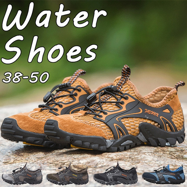 men's mesh quick dry breathable light outdoor hiking water shoes