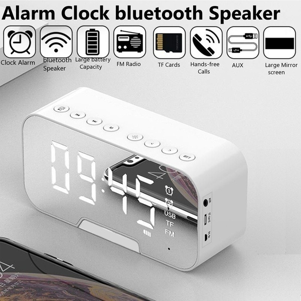 Alarm clock sale bluetooth speaker