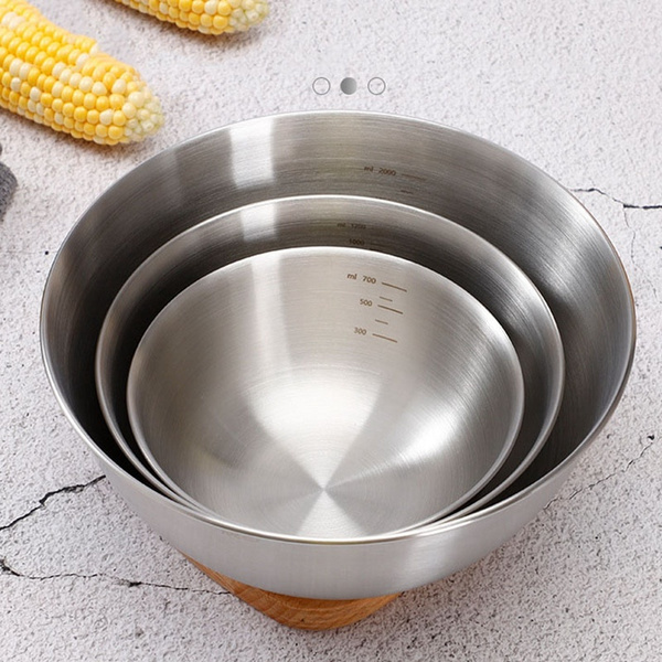 304 Stainless Steel Mixing Bowls, Salad Mixing Bowl Set With