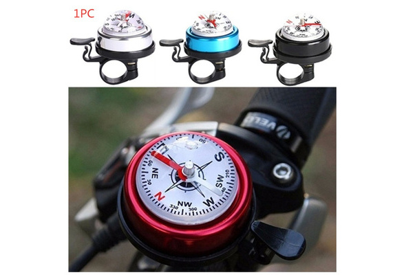 Bicycle Handlebar Compass Single Ping Bell Horn Cycle Mountain Road Bike Ring 