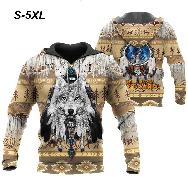 Native american wolf discount hoodie