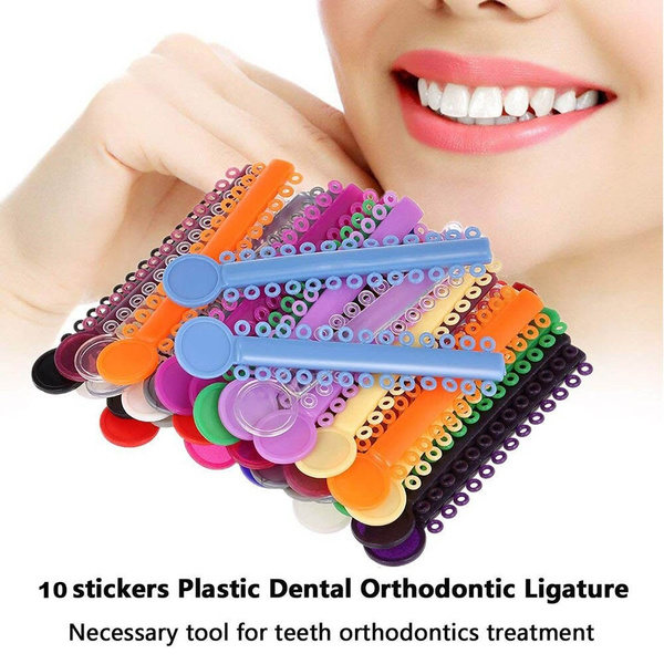 10pcs Dental Orthodontic Ligature Ties Elastic Rubber Bands Tools