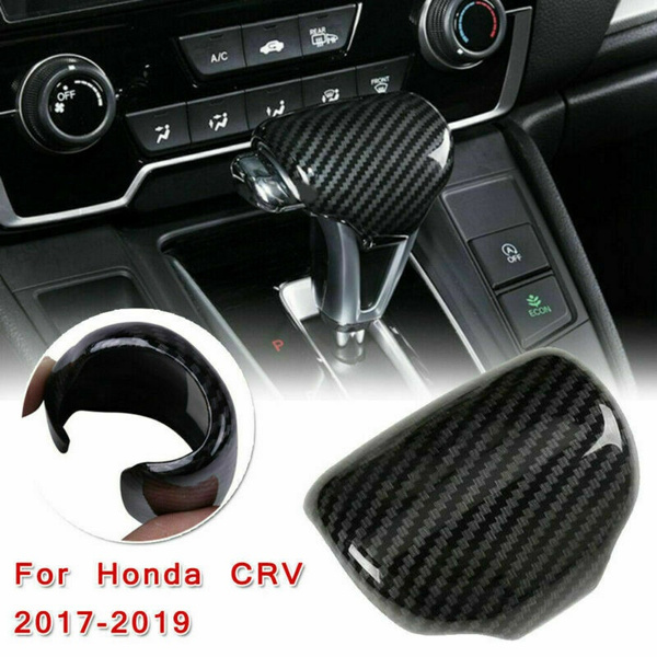 CEBAT ABS Peach Wood Grain Gear Shift Knob Head Cover Trim Interior Moulding Decoration Sticker Accessories Fit For Honda CR-V CRV 2017 2018 2019 2020 2021 