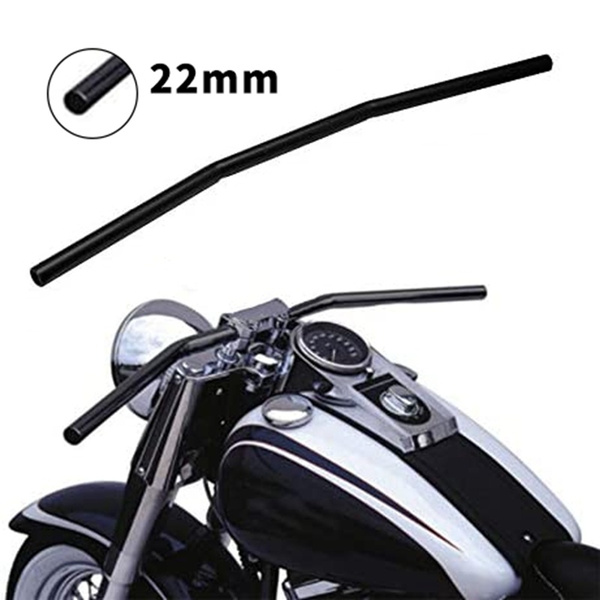 7/8 inch Motorcycle Handlebar 22mm Black Drag Straight Bar Cafe Racer ...