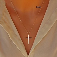 Woman, Jewelry, Cross Pendant, Simple