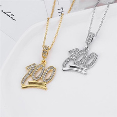 golden, Fashion necklaces, Jewelry, Diamond Pendant