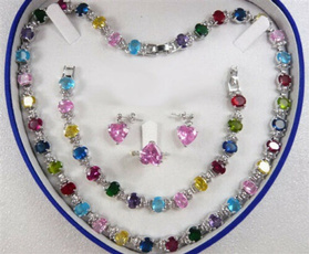 pink, Cubic Zirconia, Jewelry, Cubic