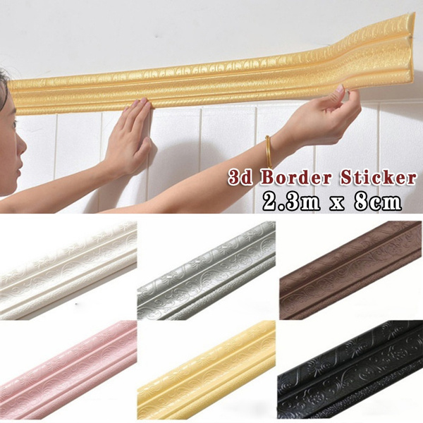3d Foam Wall Stickers Waterproof Self Adhesive Wallpaper Border Bathroom Baseboard Decor Removable Sticker Vintage Borders Wish - Removable Wall Sticker Borders 3d Foam Wall Stickers Waterproof Self Adhesive Wallpaper Border Bathroom Baseboard Decor Removable Sticker Vintage Borders Wish - Removable Wall Sticker Borders