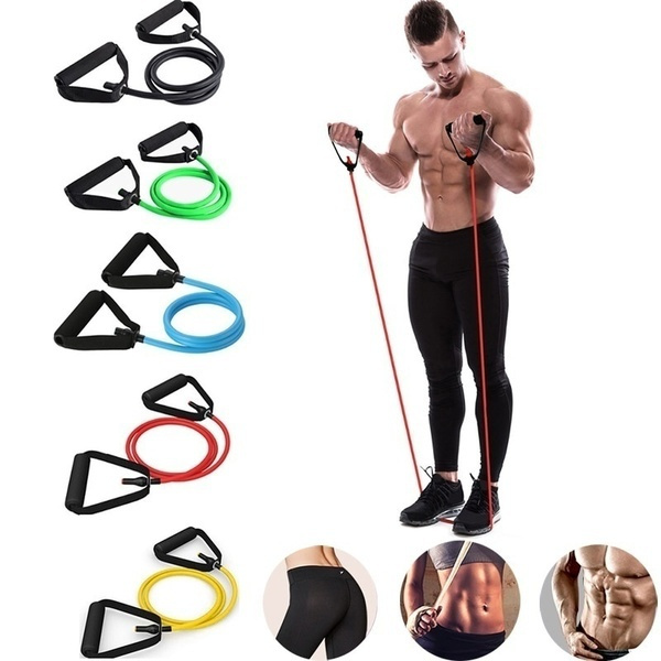 Resistance Bands Tube Workout Exercise Elastic Band Fitness Equipment Yoga home