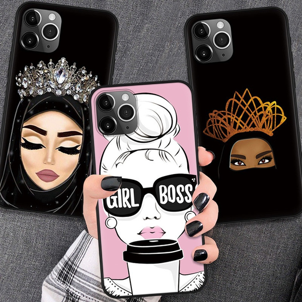 Girl Boss Queen Black Soft Phone Case For Iphone 11 Pro Max 12 Se 2 Xr Xs Max 6 7 8 5 Women Samsung A11 1 A31 1 S Ultra Note