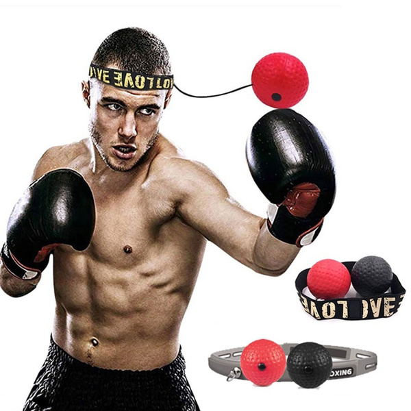 Speed Reflex Fight Ball With Head Band Boxing Training Boxer Punch Exercise N 