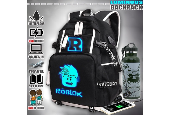 2020 New Roblox Luminous Backpacks With Usb Charger School Bags For Teenagers Boys Girls Big Capacity School Backpack Waterproof Satchel Kids Bookbag Wish - roblox badcc asimo backpack usb charging travel bag