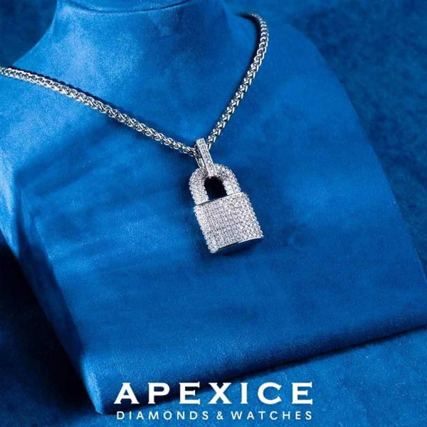 diamond lock pendant