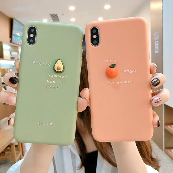 Wholesale Carton Avocado Coin Case for iPone for iPhone 11 11pro Max Designer  Phone Case Funny Silicone Soft Case for phone From m.