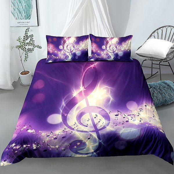 King Size Comforter Cover Duvet, Purple And Silver King Size Bedding