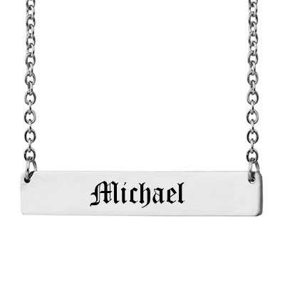 Michael sales name necklace