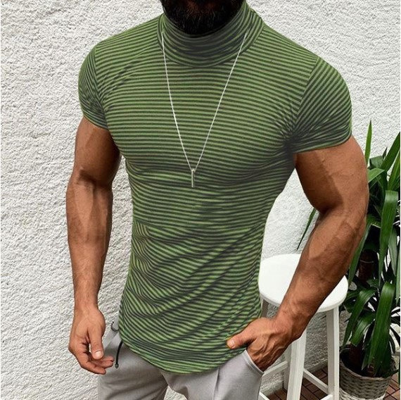 black short sleeve turtleneck mens