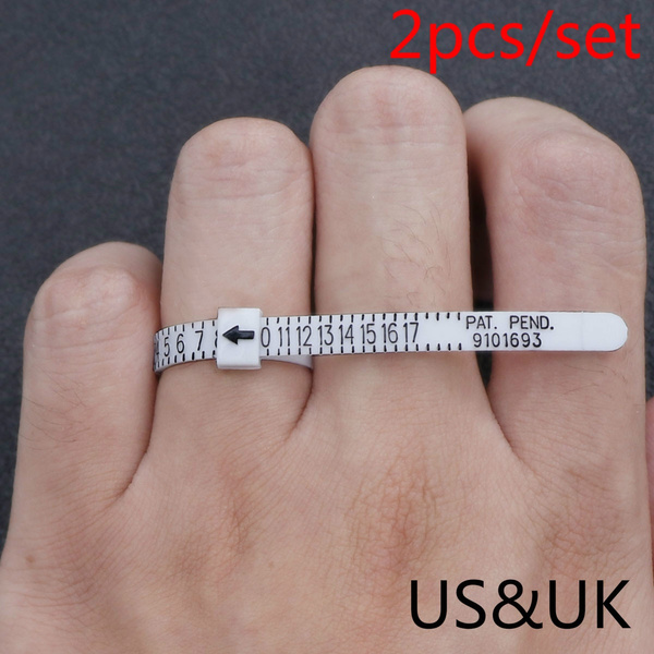 Measure Finger Sizer Ring Gauge All UK Sizes A-Z US Sizes 0-13 Plastic Stampe YH 
