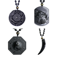 amulet, obsidianstone, Joyería de pavo reales, Phoenix
