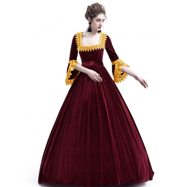 Medieval Renaissance Costume Women Dress Pirate Faire Celtic Chemise Long  Maxi Party Dress | Wish