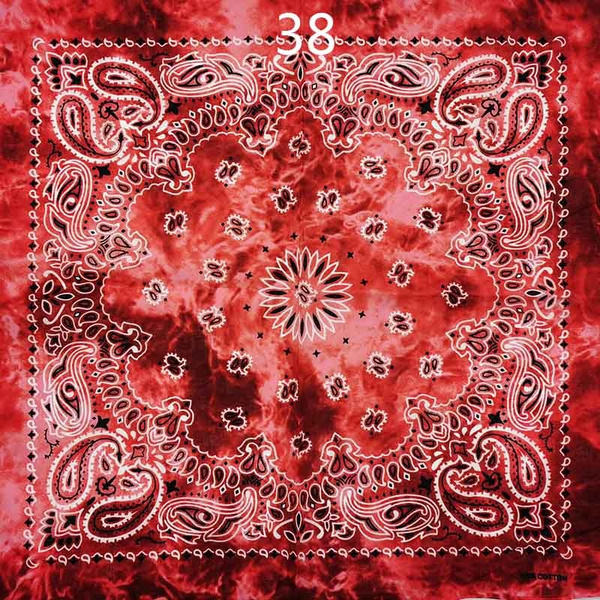 Red Paisley Square Bandana