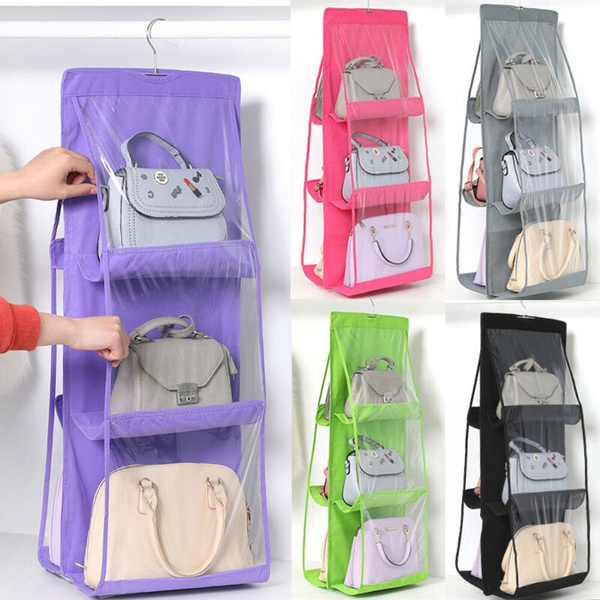 Trip collection Properly 6 Pocket Foldable Hanging Bag 3 Layers Folding Shelf Bag Purse Handbag  Organizer Door Sundry Pocket Hanger Storage Closet Hanger | Wish