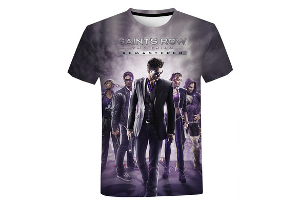 Saints Row 3 Remastered 3D Print T Shirt Men Women Summer Fashion Casual T shirt New Game Saints Row Harajuku Streetwear Plus Size T Shirt