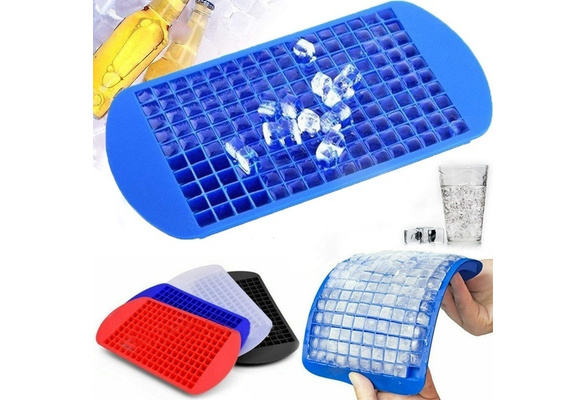 1pc 160 Grids Silicone Ice Cube Tray, Small Square Ice Maker, DIY Ice Cube  Mold, For Kitchen