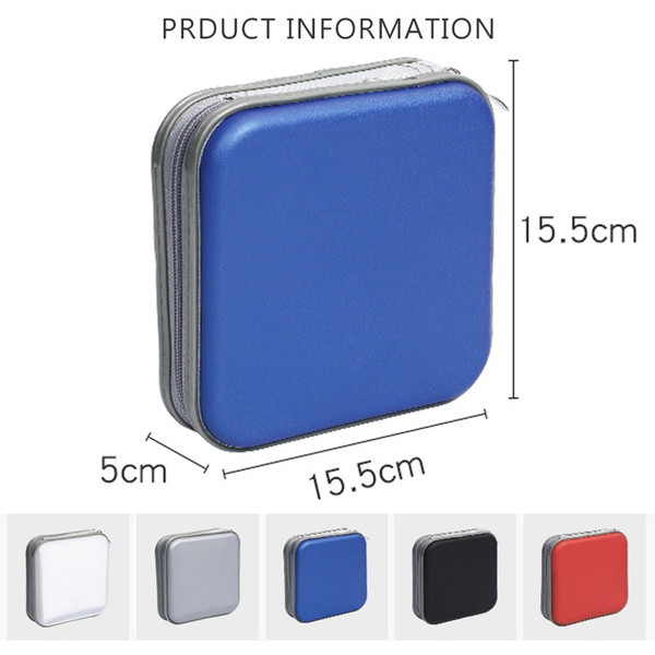 40 Disc Box CD Bag Hard Case With Zipper For DVD VCD Holder Organizer ...