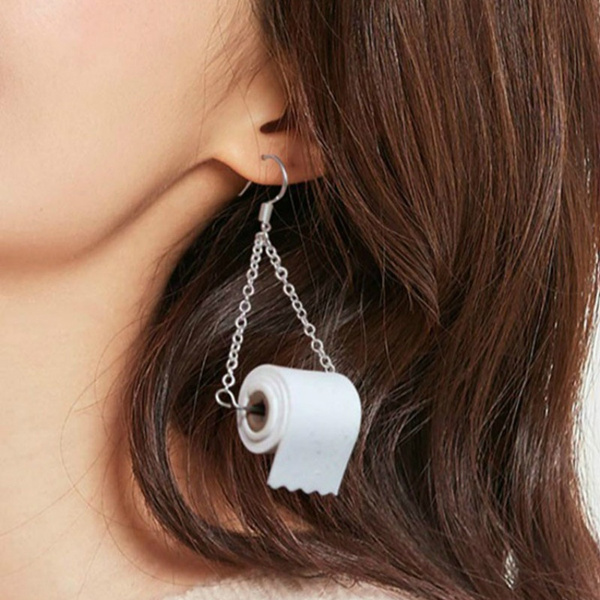 Top more than 78 toilet paper earrings meme - 3tdesign.edu.vn