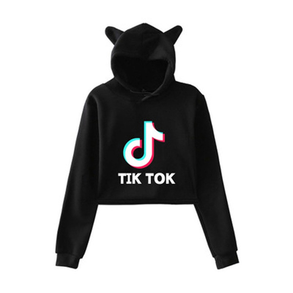 Women Tik tok hooded big size cat s ear Hooded tiktok cartoon hoodies Sweater spring girl loose blouse top long sleeve sweatshirt