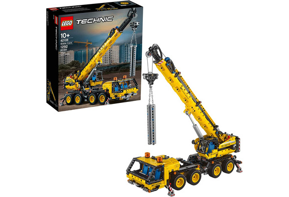 lego technic crane blue