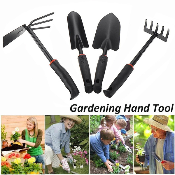 5 Pronged Steel Transplanting Hand Tool Weeding Fork Spade Rake Garden ...