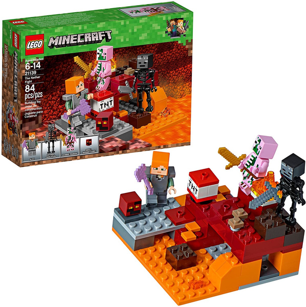 LEGO Minecraft The Nether Fight 21139 Building Kit 84 Piece Wish