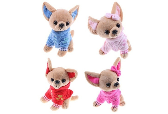 FRANKIEZHOU Simulation chihuahua-10,dog Stuffed animals,realistic Dog Toy,Puppy Dog Stuffed Animals for Kids, Chihuahua plush,girls Gifts