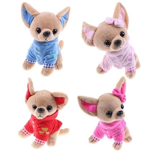 17cm Chihuahua Puppy Plush Toys Simulation Animal Stuffed Doll Dog Plush Toy  for Girls Children Baby Birthday Gift