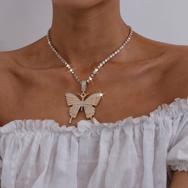 Flash Drill Collarbone Chain Necklace 