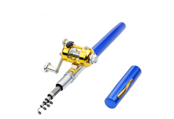 1M / 1.4/1.6M Pocket Collapsible Fishing Rod Reel Combo Mini Pen Fishing  Pole Kit 7
