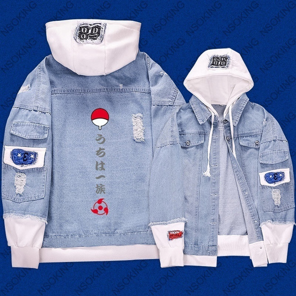 naruto jean jacket hoodie