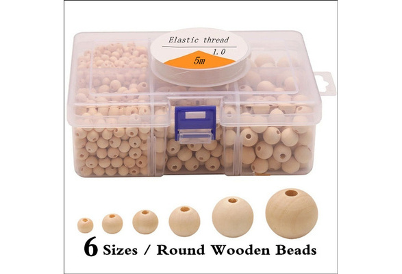 Craft Jeweley Natural Untreated Plain Wood Round Beads Wooden Spacer 4mm-28mm