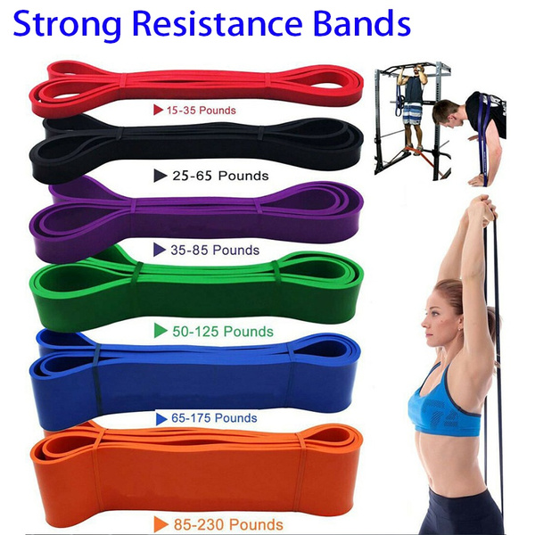 Strong Resistance Bands Loop Heavy Duty Exercise Sport Fitness Gym Yoga Pull UP 