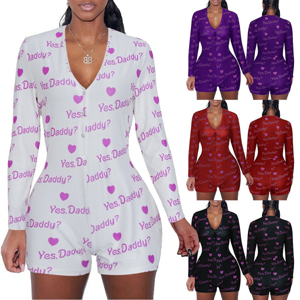 Long sleeve short romper cheap pajama