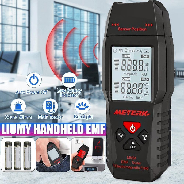 LIUMY Mini EMF Meter Digital LCD Electromagnetic Radiation Tester Detector 