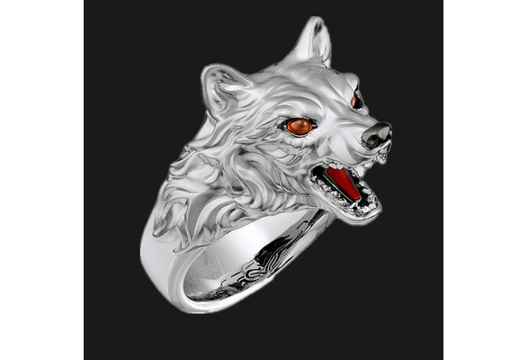 None 10 泰银黑10号 XINGSd Advanced 316L Stainless Steel Ring Norse Fenrir Defend Totem Ethnic Style Boyfriend Mens Hip Hop Viking Wolf 925 Sterling Silver Wedding Rings 