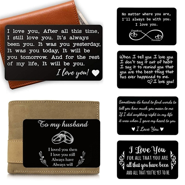 Fashion Wallet Insert Card for Men Husband From Wife Girlfriend