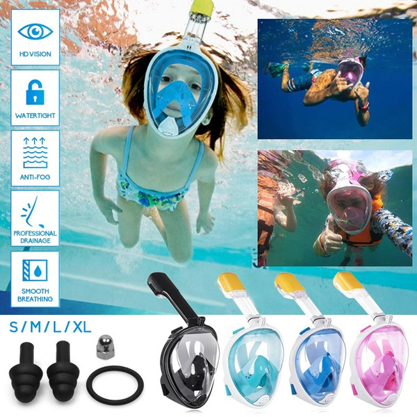 Scuba Diving Mask Full Face Snorkeling Mask Underwater Anti Fog Snorkeling 