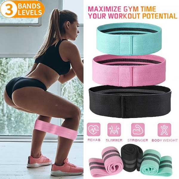 Hip Band Cotton Yoga Resistance Band Wide Booty Exercise Legs Band