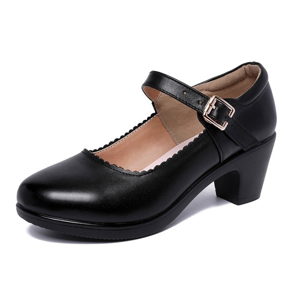 Womens black cheap work heels