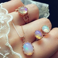 cute, Chain Necklace, opalearring, Jewelry