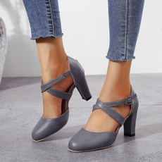 Blues, Gray, High Heel Shoe, Women Sandals